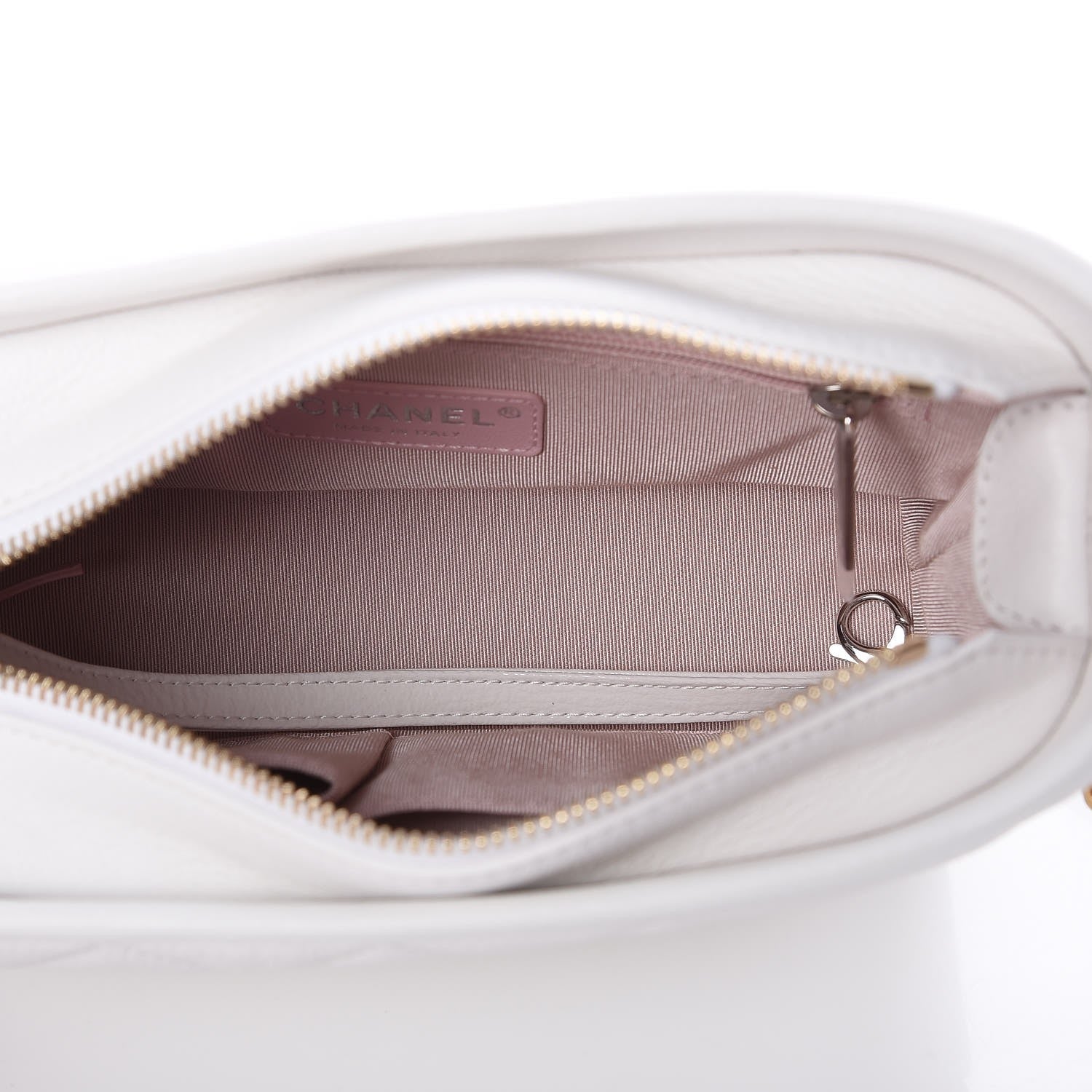 Chanel Patent Goatskin Quilted Small Gabrielle Hobo White 5 of 8