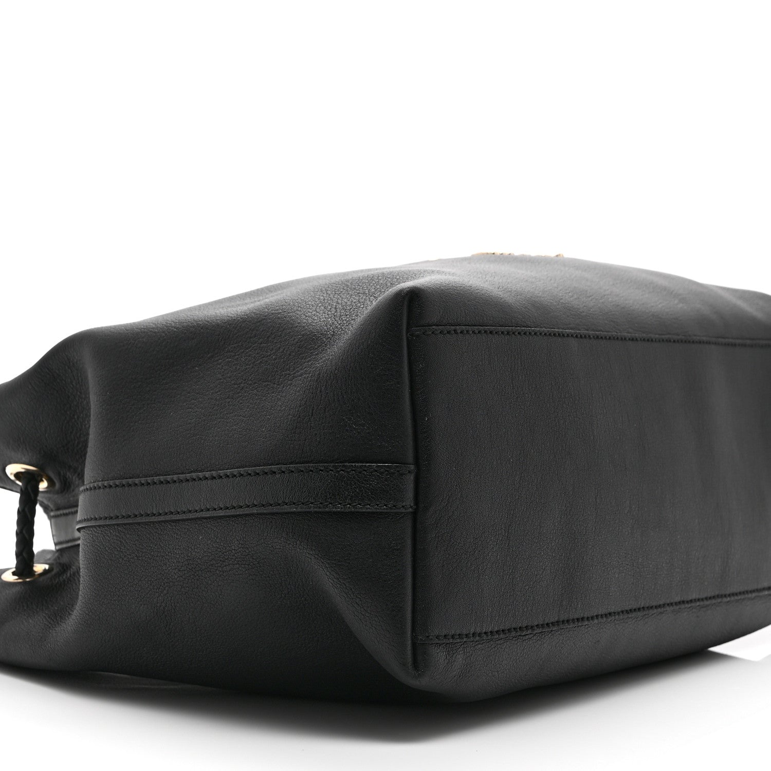 Gucci Calfskin Medium Braided Handle Gifford Tote Black 9 of 10