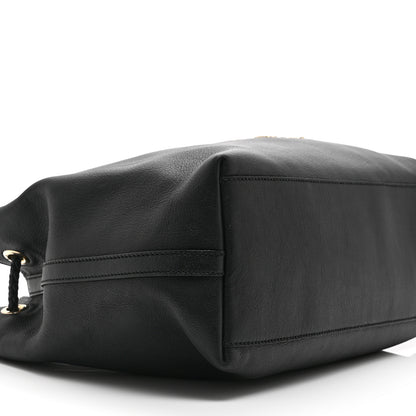 Gucci Calfskin Medium Braided Handle Gifford Tote Black 9 of 10