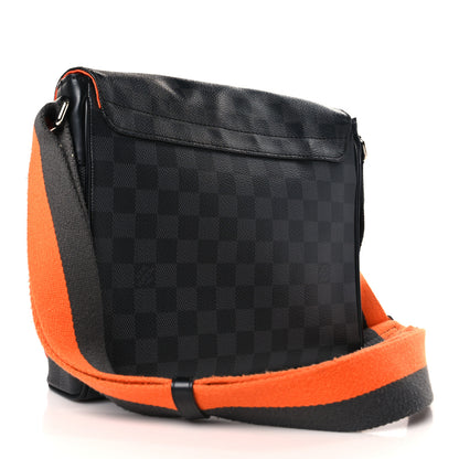 Louis Vuitton Damier Graphite District PM Orange 3 of 10