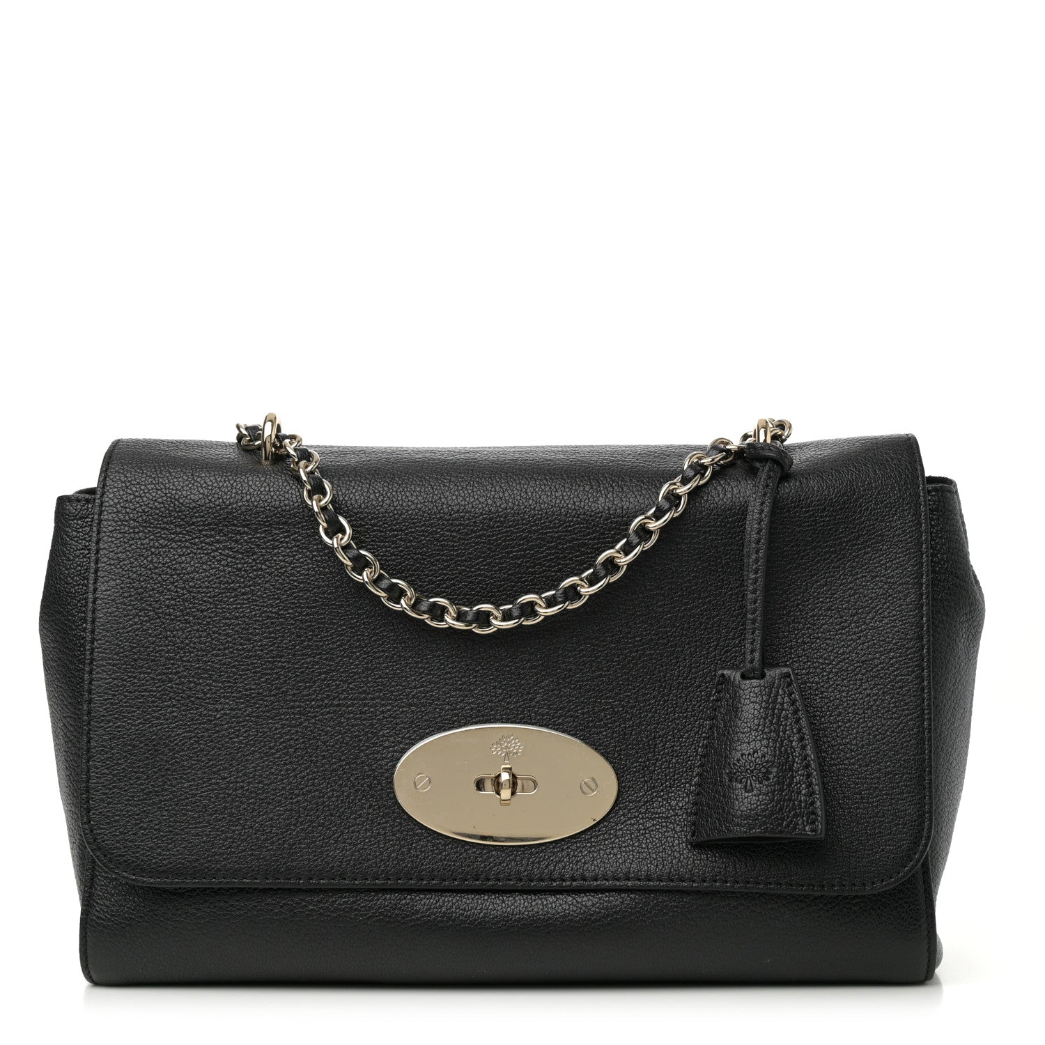 Mulberry Glossy Goatskin Medium Lily Black 1 of 11