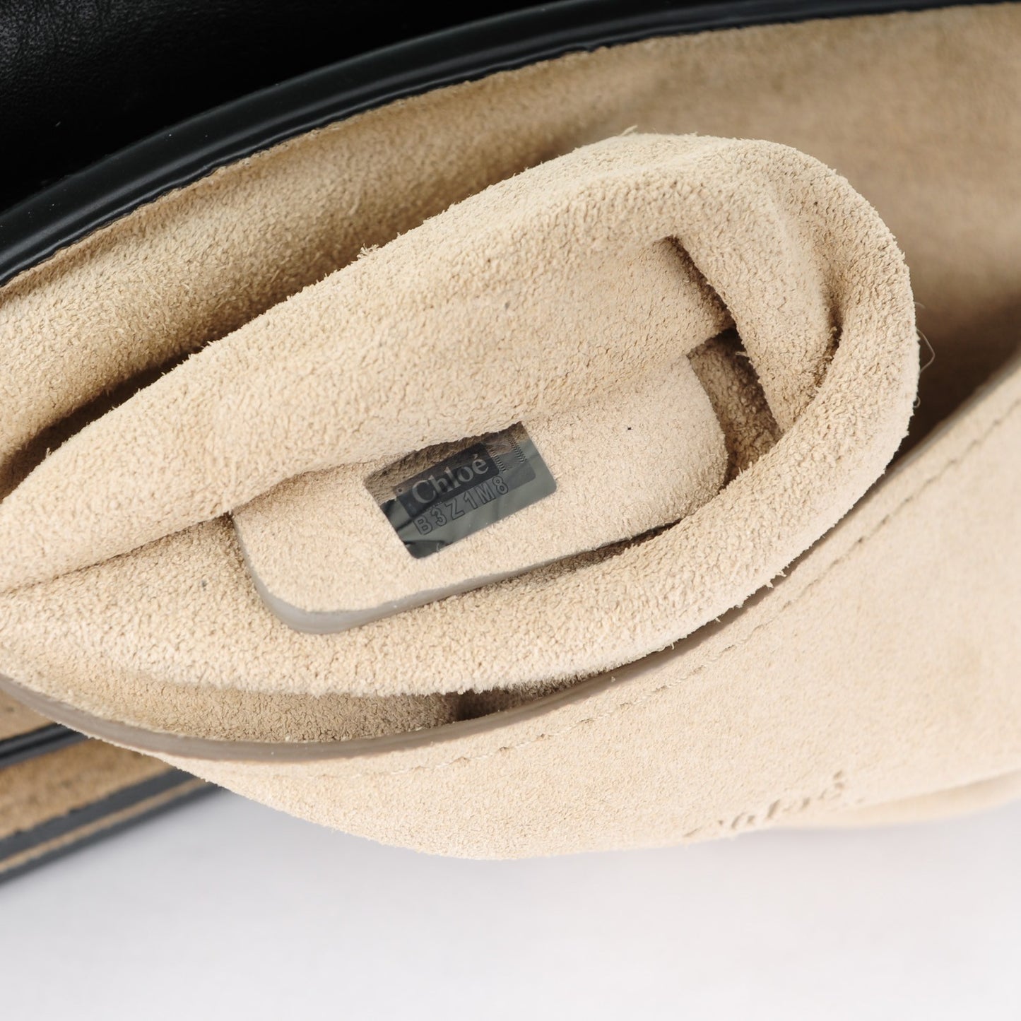 Suede Calfskin Small Faye Shoulder Bag Black