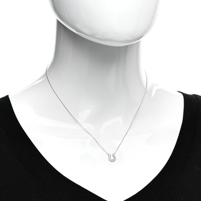 Roberto Coin 18K White Gold Diamond Horseshoe Pendant Necklace 2 of 4