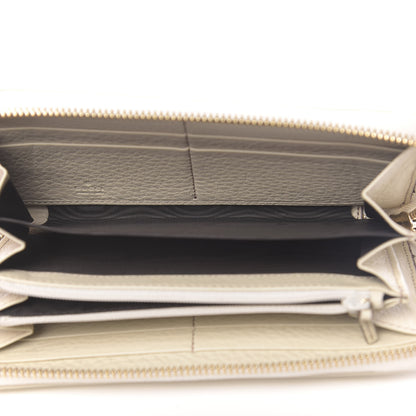 Gucci Pebbled Calfskin Soho Zip Around Wallet Off White 5 of 7