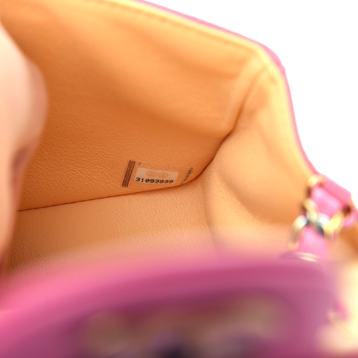 Chanel Lambskin Quilted Mini Rectangular Flap Pink Yellow 7 of 10