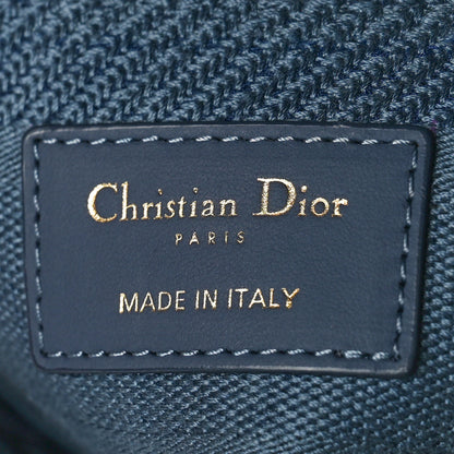 Christian Dior Canvas Embroidered Cannage Medium Lady D-Lite Denim Blue 6 of 11