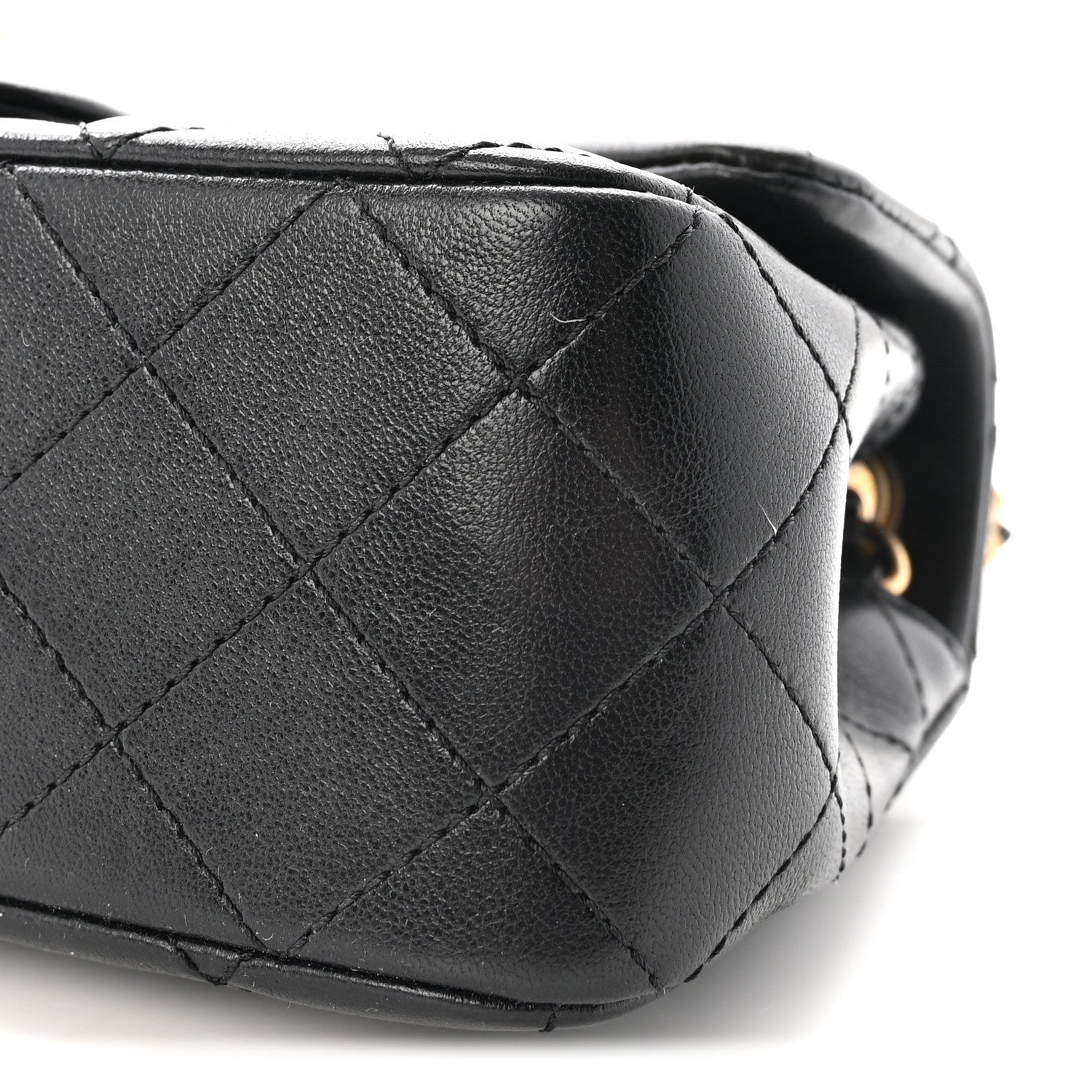 Chanel Lambskin Quilted Mini Rectangular Pearl Crush Flap Black 10 of 10