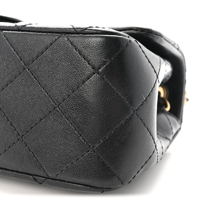 Chanel Lambskin Quilted Mini Rectangular Pearl Crush Flap Black 10 of 10