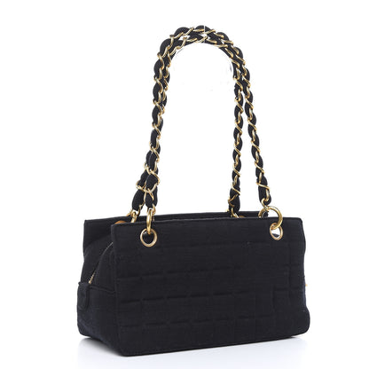Chanel Jersey Quilted Petite Timeless Tote PTT Black 3 of 13