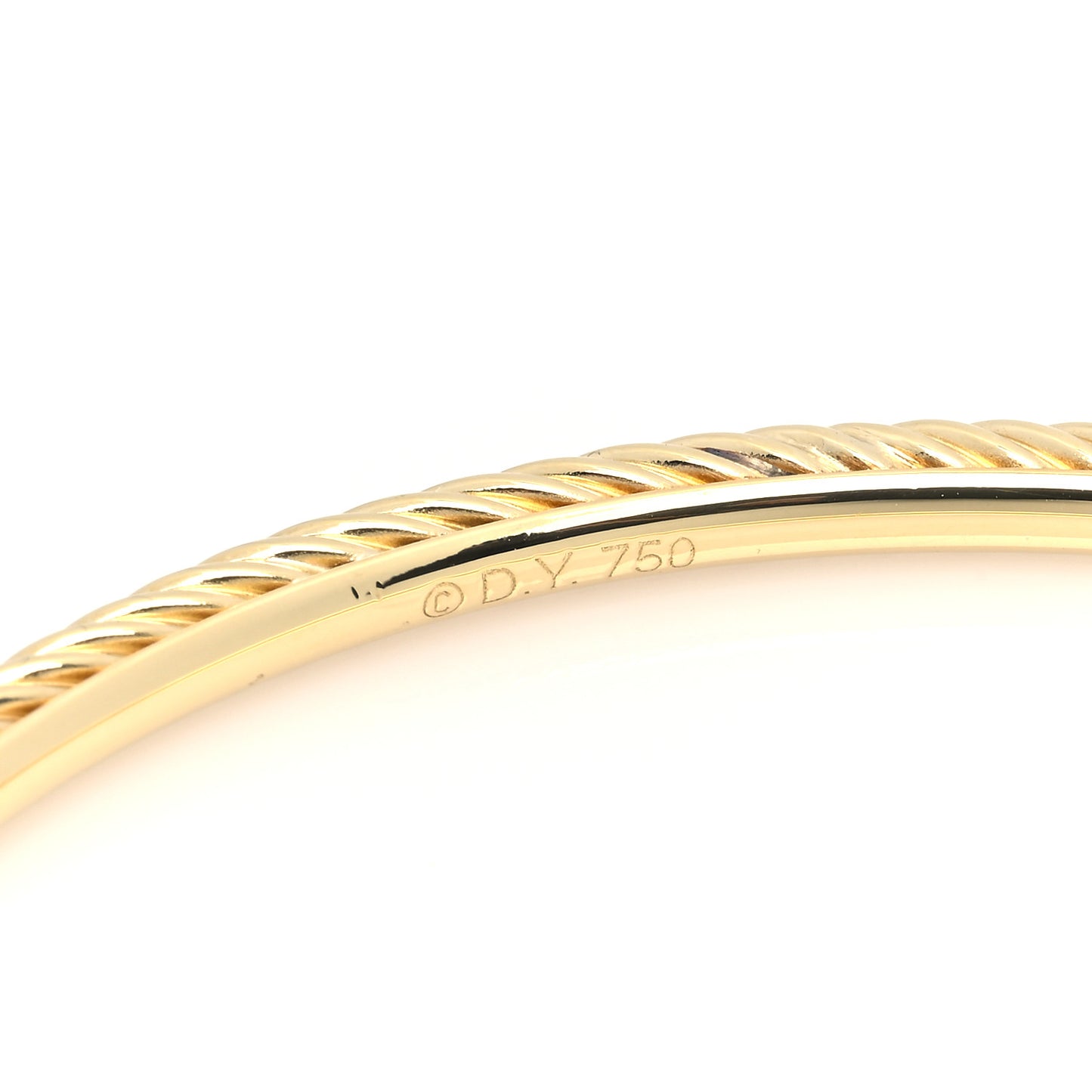 18K Yellow Gold Cable Classics Bangle Bracelet