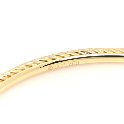 David Yurman 18K Yellow Gold Cable Classics Bangle Bracelet 5 of 5