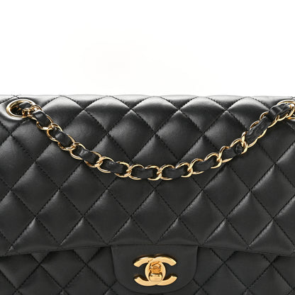 Chanel Lambskin Quilted Medium Double Flap Black 8 of 11