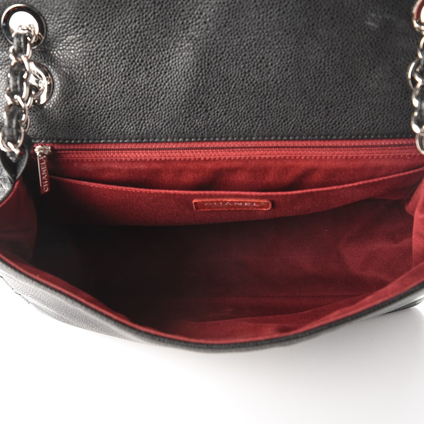 Caviar Large Timeless CC Flap Black