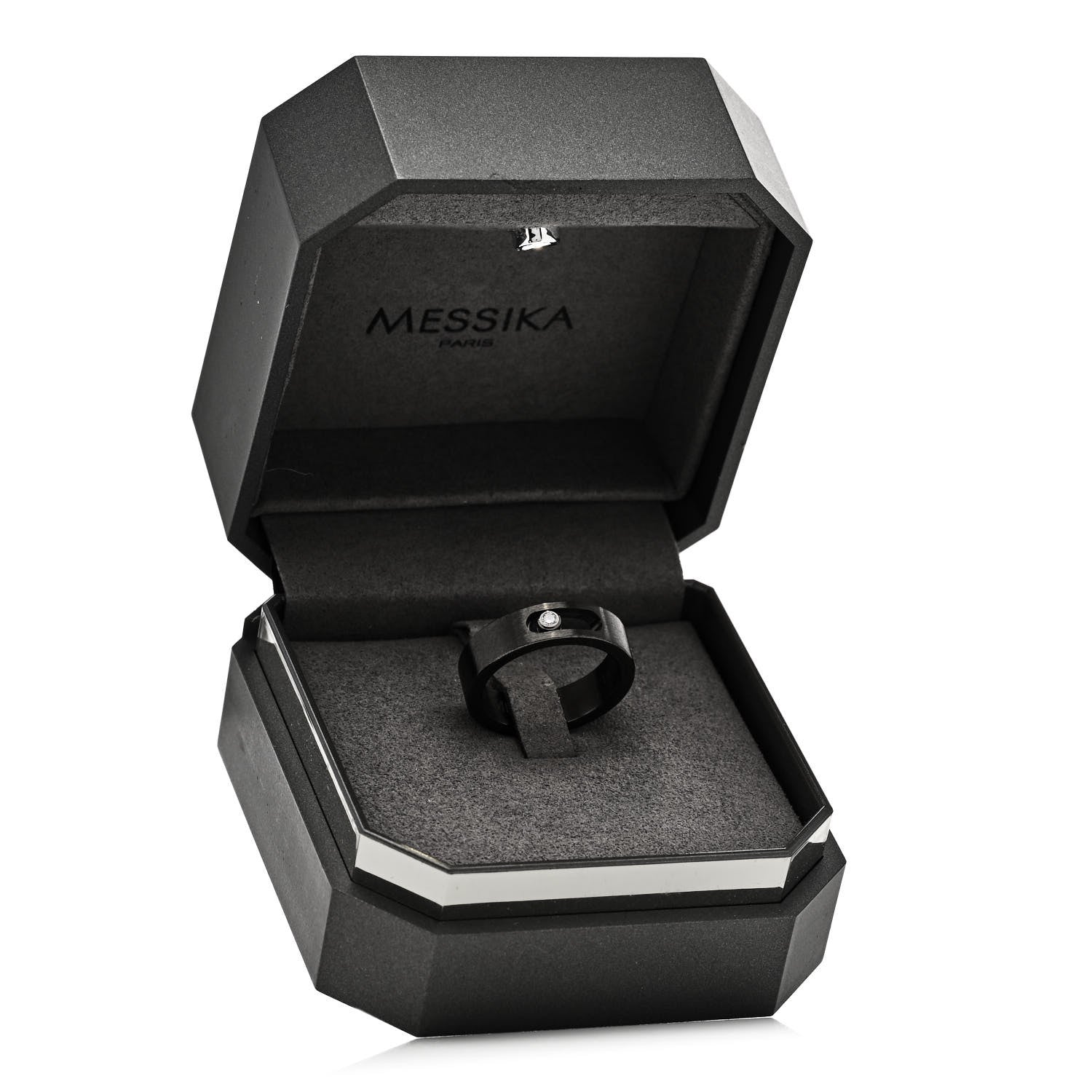 Messika Titanium Graphite Move SM Ring 58 8.25 7 of 7