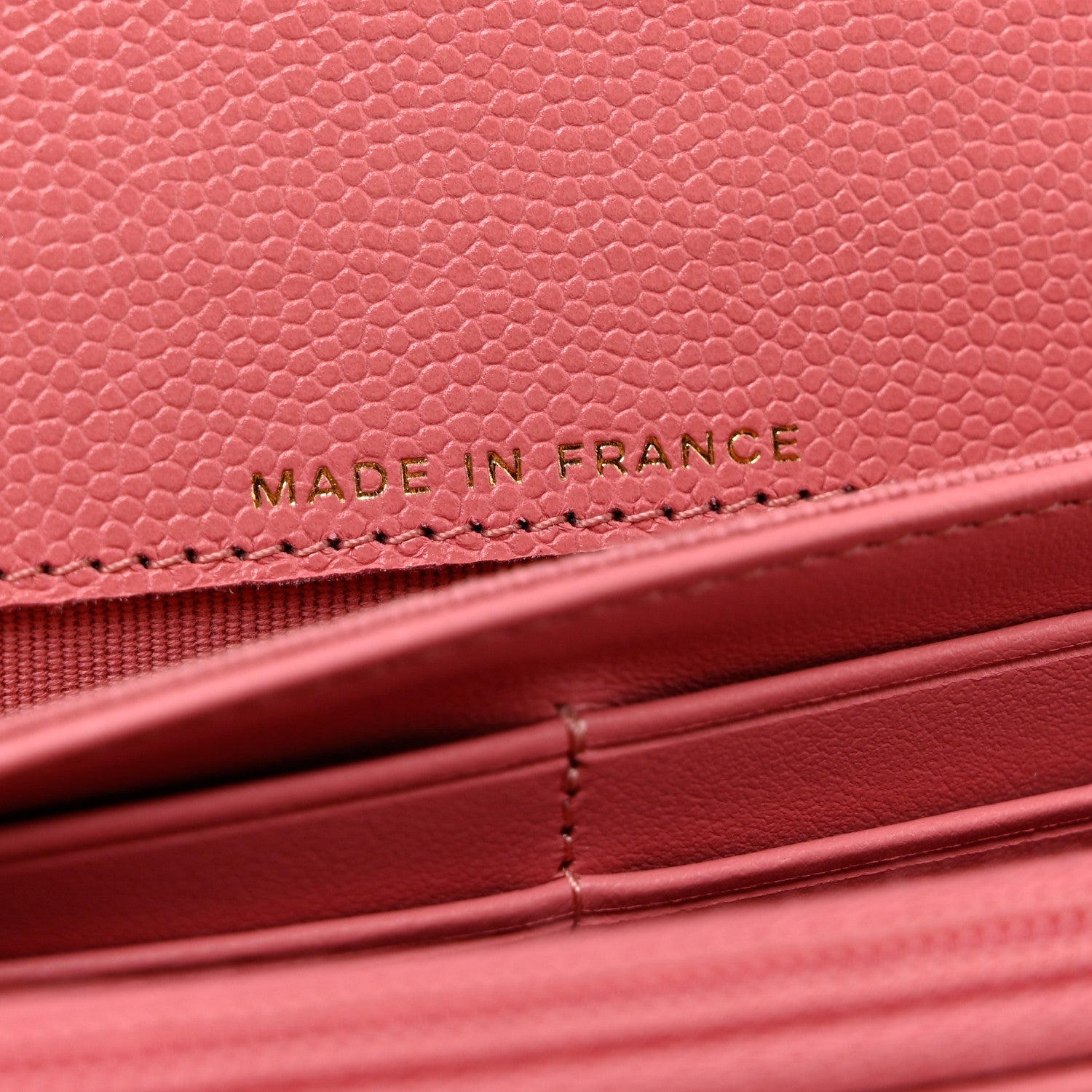 Chanel Caviar Quilted Long Flap Wallet Dark Pink 6 of 9