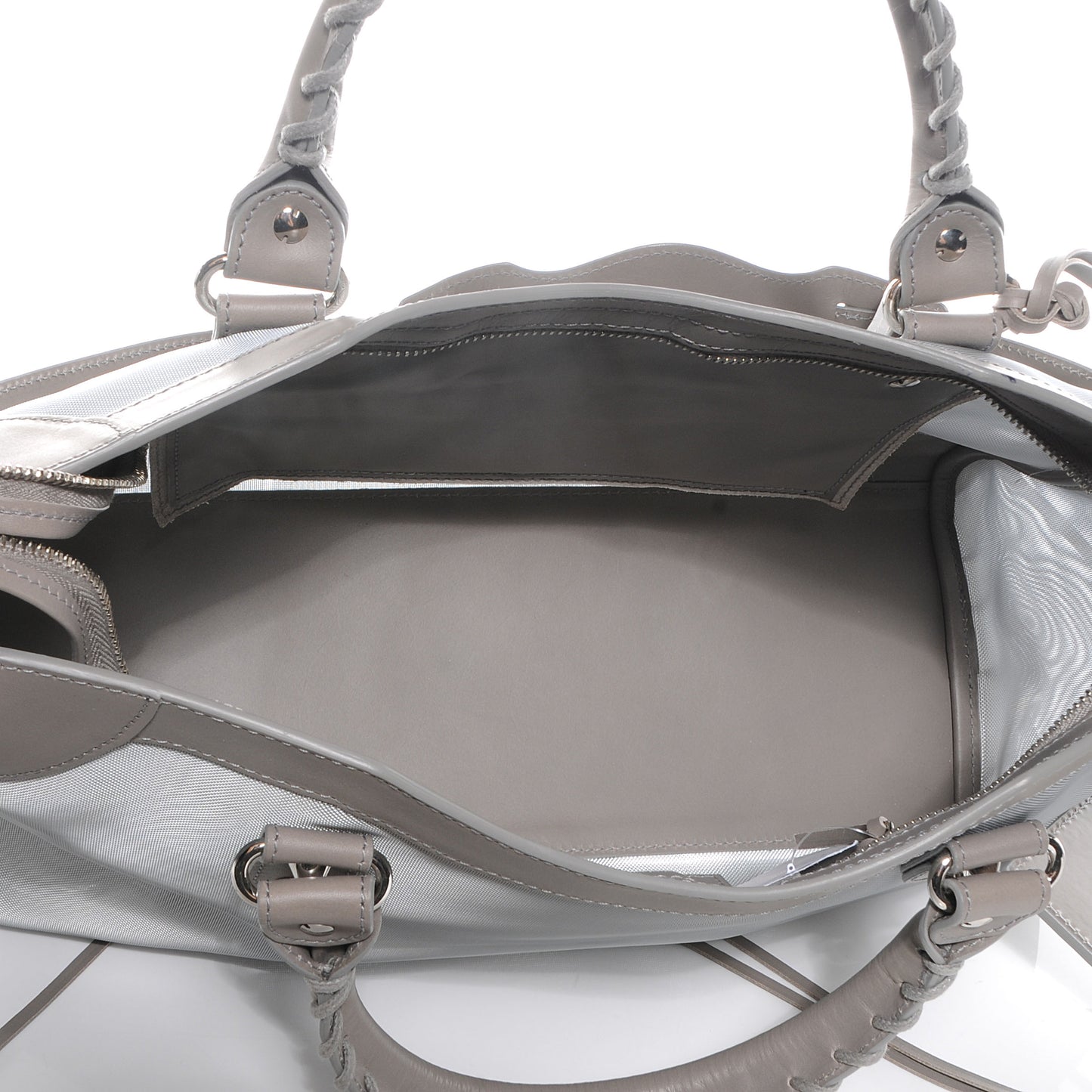 Technical Mesh Vegetable Calfskin Classic Silver Hardware City Gris Ardoise Gris Pyrite