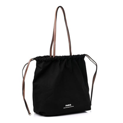 Stella McCartney Canvas Printed Drawstring Tote Bag Black 3 of 8