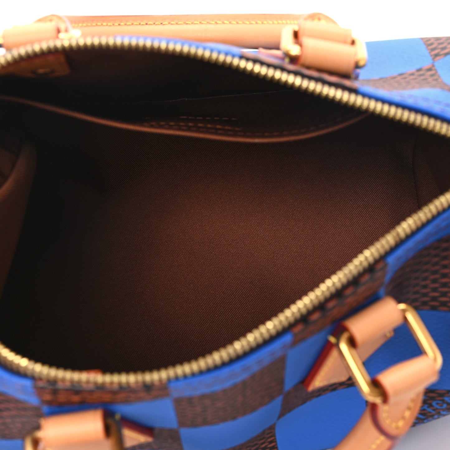 Damier Pop Speedy Bandouliere 25 Blue