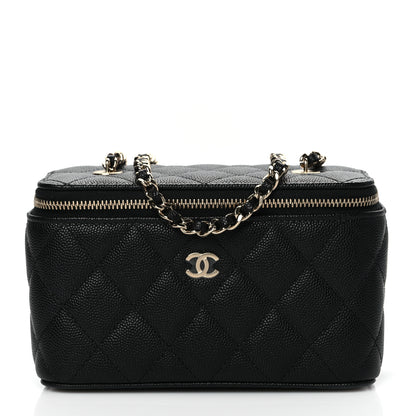 Chanel Caviar Quilted Small Vanity Case With Chain Black 1 of 11