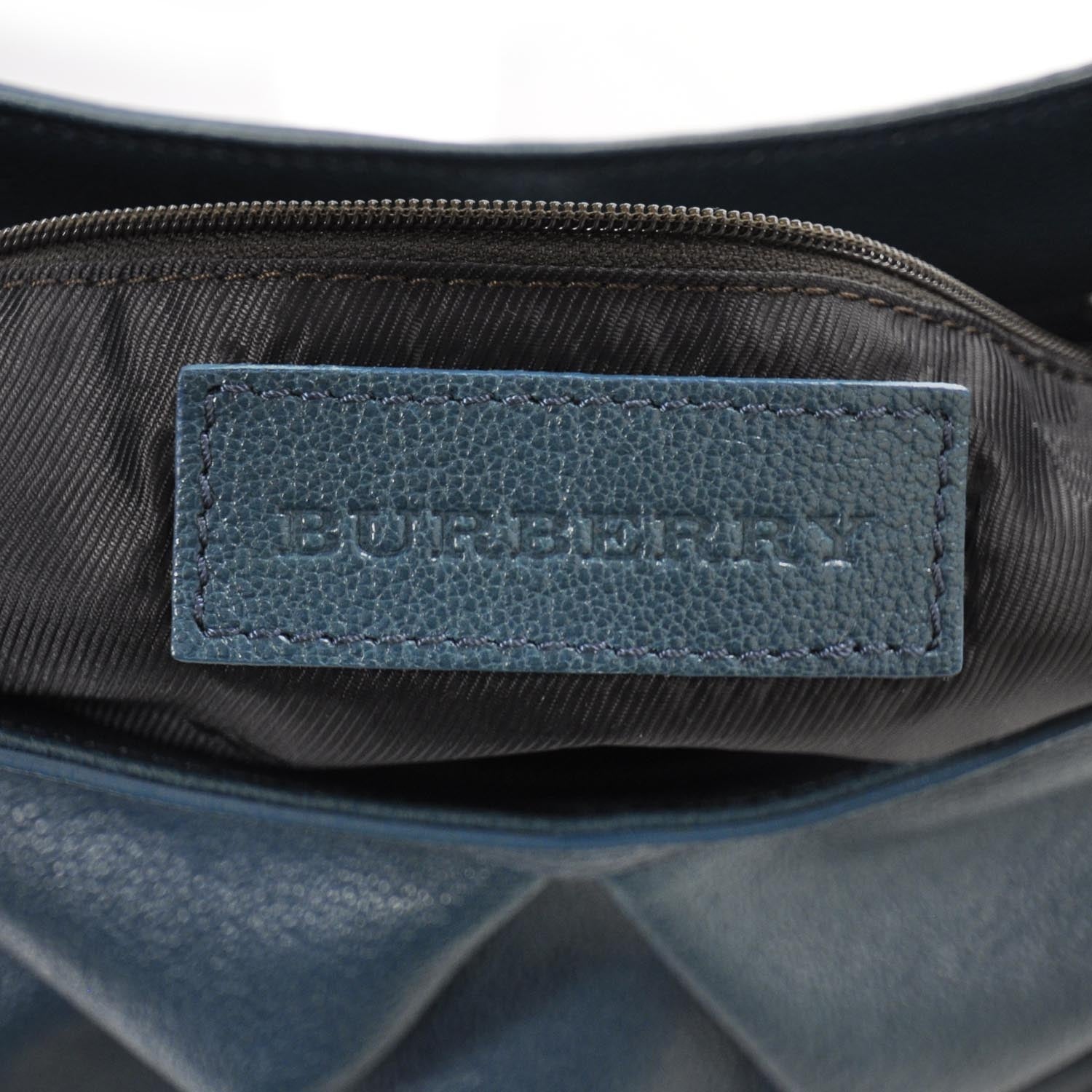 Burberry Leather Hernville Small Hobo Kingfisher Blue 7 of 10