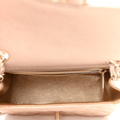 Chanel Metallic Lambskin Quilted Mini Square Flap Gold 4 of 10