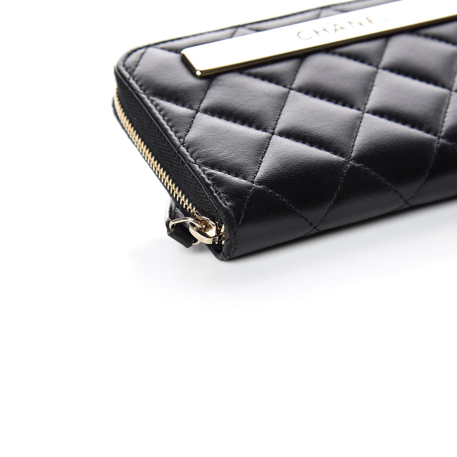 Chanel Lambskin Quilted Small Trendy CC Zip Around Wallet Black 5 of 14