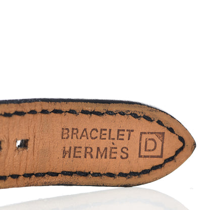 Hermes Stainless Steel Barenia 22mm Belt Quartz Watch Noir 6 of 9