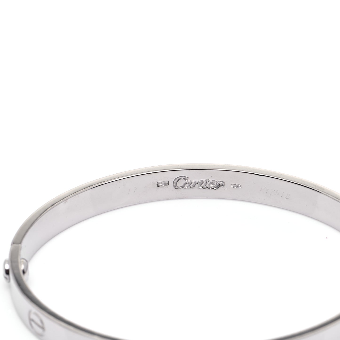 18K White Gold LOVE Bracelet 17