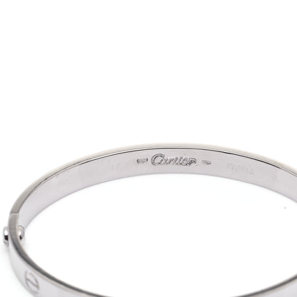Cartier 18K White Gold LOVE Bracelet 17 6 of 8