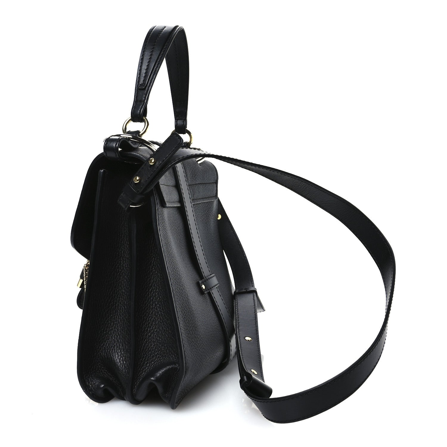 Chloe Grained Calfskin Medium Aby Day Shoulder Bag Black 3 of 10