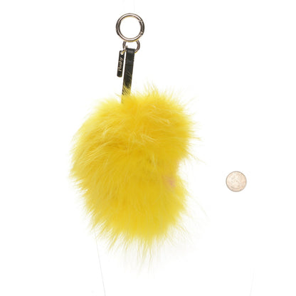 Fendi Fox Mink Rabbit Fur Vitello Dolce Flashy Monster Bag Bug Charm Giallo Fluo Multicolor 2 of 4