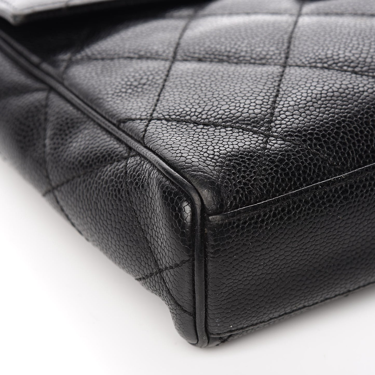 Caviar Quilted Medium Single Flap Black