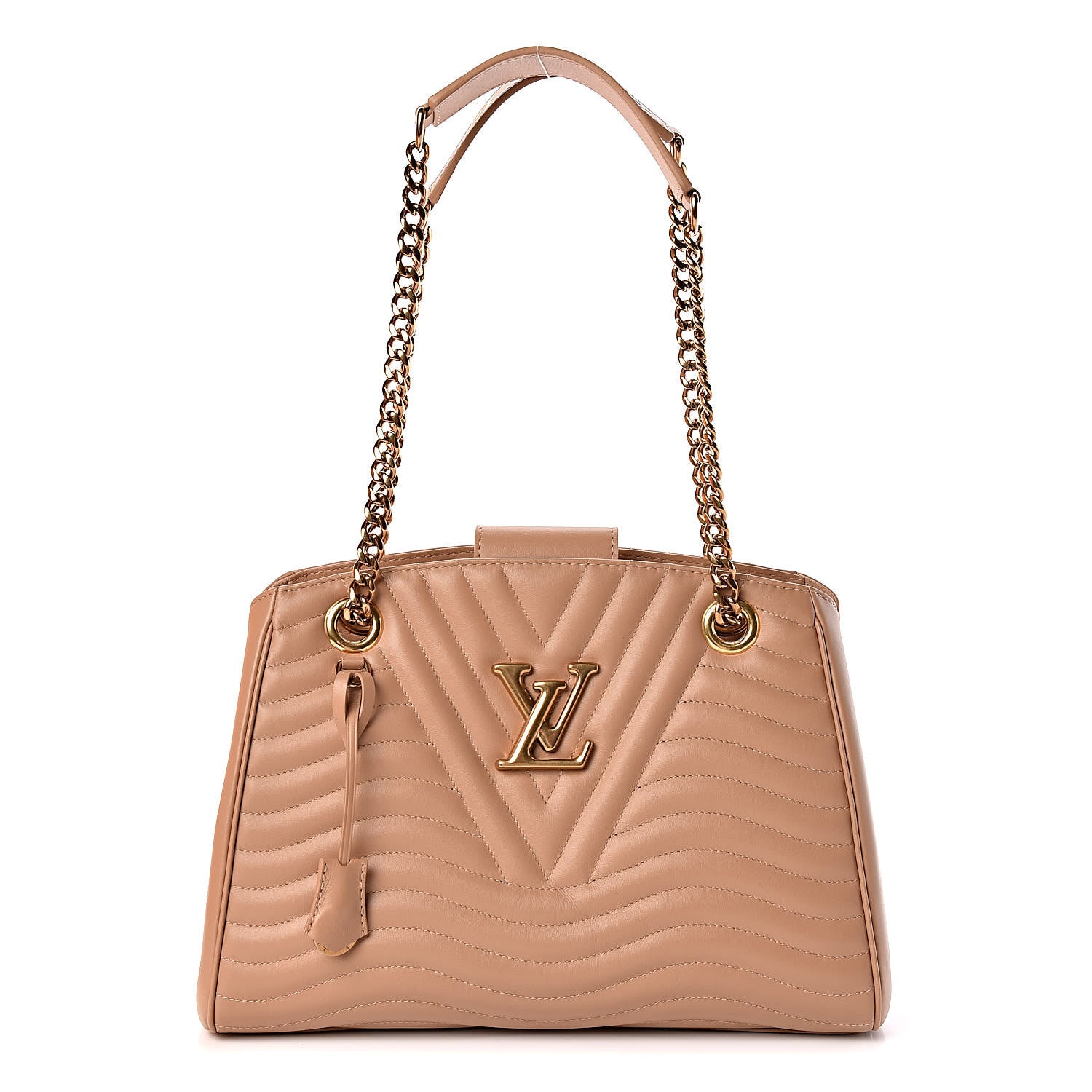 Louis Vuitton Calfskin New Wave Chain Tote Noisette 1 of 12