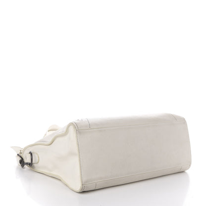 Balenciaga Veau Soyeux Bi-Color Perforated Blackout Hardware City White Black 5 of 10