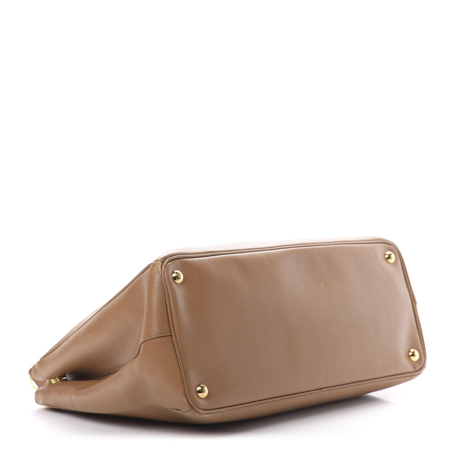 Saffiano Large Galleria Double Zip Tote Caramel
