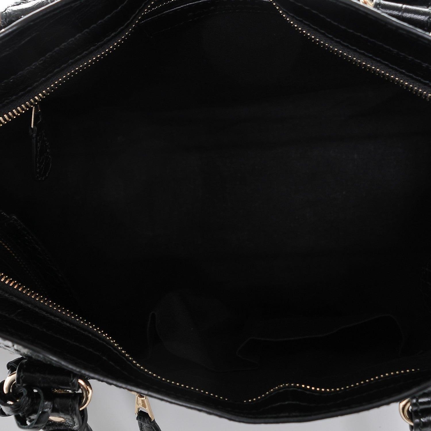 Balenciaga Calfskin Crocodile Embossed Giant 12 Gold Hardware City Black 5 of 6