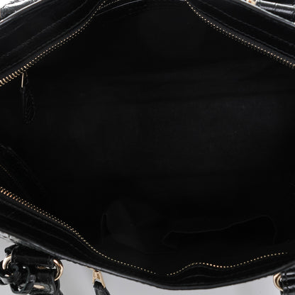 Balenciaga Calfskin Crocodile Embossed Giant 12 Gold Hardware City Black 5 of 6