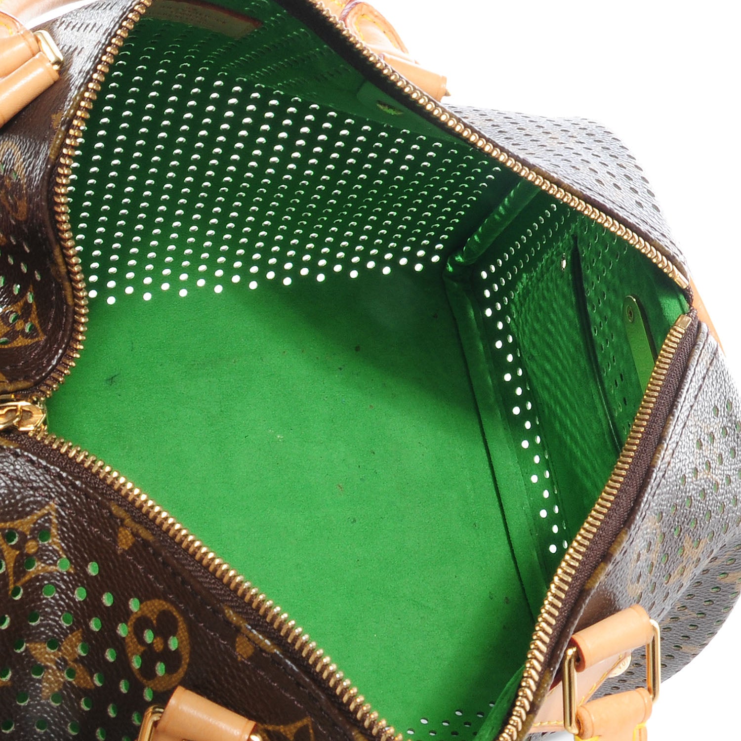 Louis Vuitton Monogram Perforated Speedy 30 Green 5 of 7