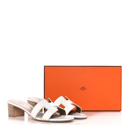 Hermes Calfskin Oasis Sandals 40 White 10 of 10