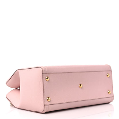 Salvatore Ferragamo Hammered Calfskin Vara Bow Chain Tote Pink 4 of 11