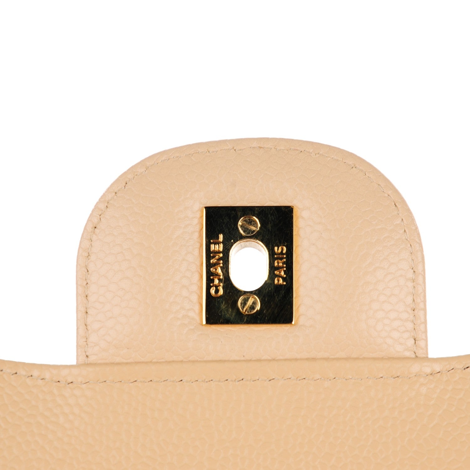 Chanel Caviar Quilted Jumbo Double Flap Beige Clair 6 of 8