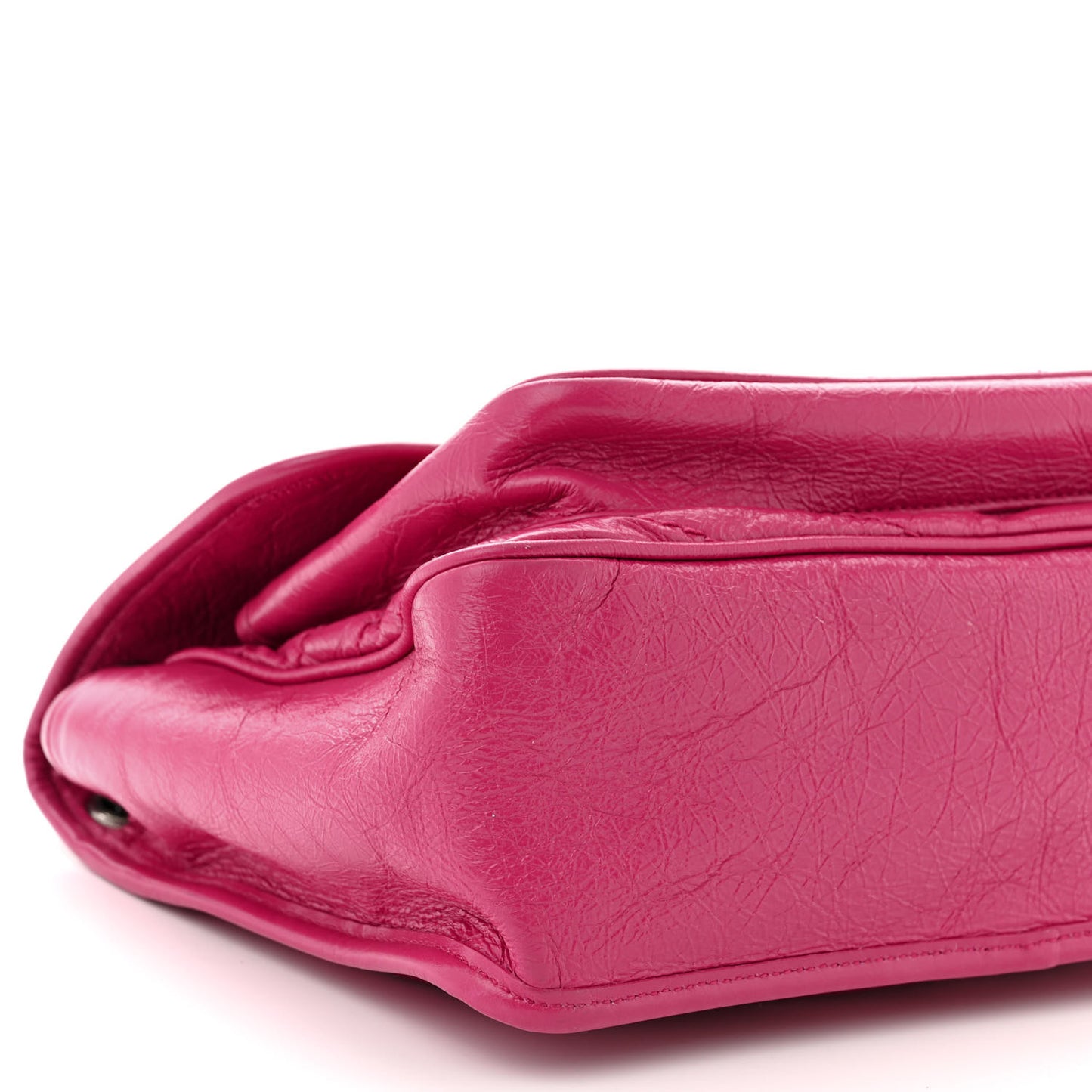 Crinkled Calfskin Matelasse Monogram Medium Niki Chain Satchel Freesia