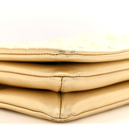 Louis Vuitton Metallic Lambskin Embossed Monogram Pochette Coussin Gold 8 of 11