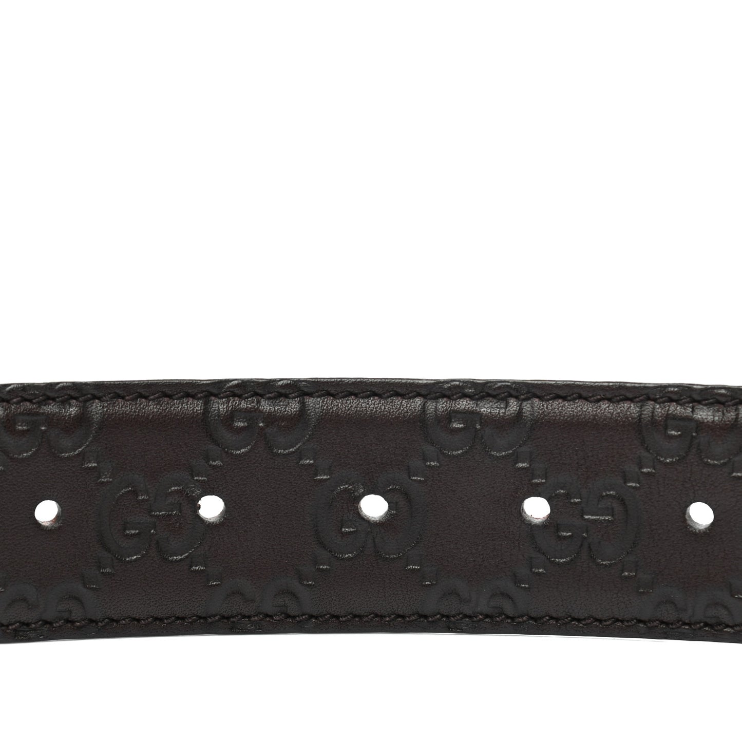 Guccissima Signature Interlocking G 40mm Belt 90 36 Chocolate