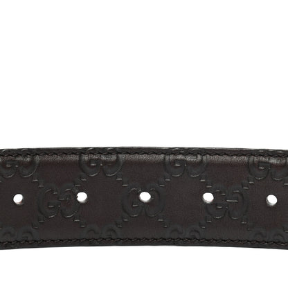 Gucci Guccissima Signature Interlocking G 40mm Belt 90 36 Chocolate 3 of 6