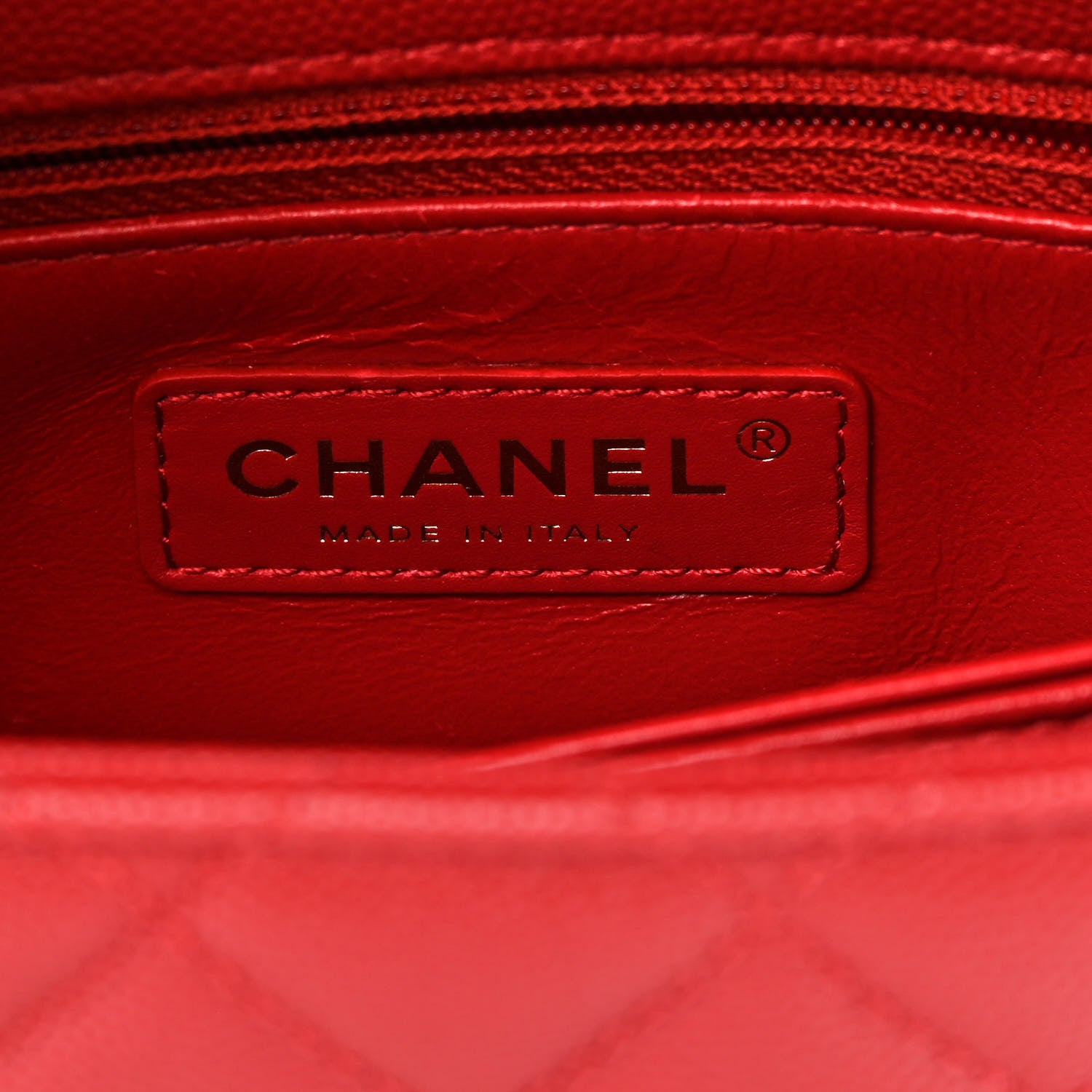 Chanel Caviar Lizard Embossed Quilted Mini Coco Handle Flap Red 6 of 11