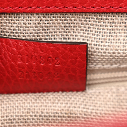 Gucci Dollar Calfskin Interlocking G Top Handle Shoulder Bag Red 7 of 11