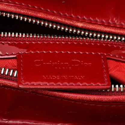 Christian Dior Patent Cannage Large Lady Dior Red 6 of 15