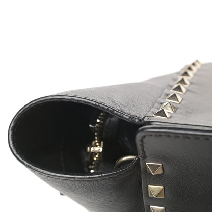 Valentino Garavani Vitello Small Rockstud Double Handle Tote Black 13 of 16