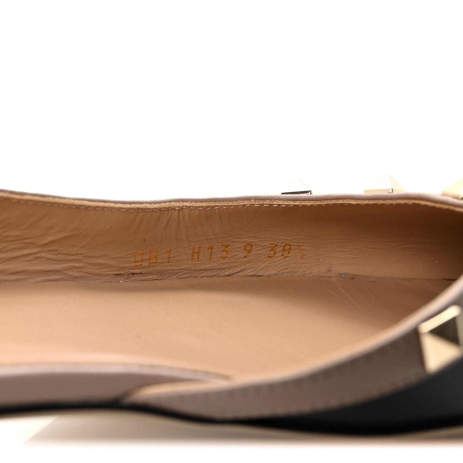 Valentino Garavani Nappa Rockstud Slingback Flats 38.5 Black Poudre 9 of 9